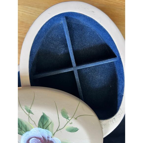 Vintage Wooden Sliding Tray Jewelry Organizer - Picture 9 of 13